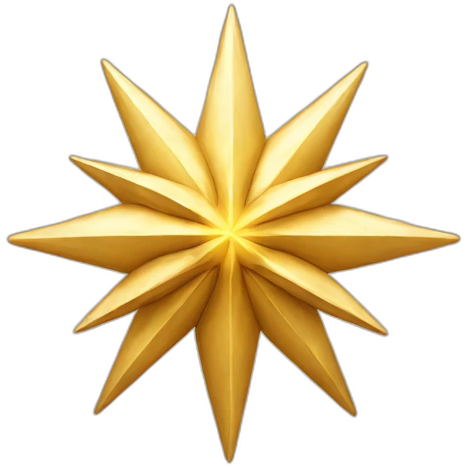 eight pointed golden fantasy star emoji