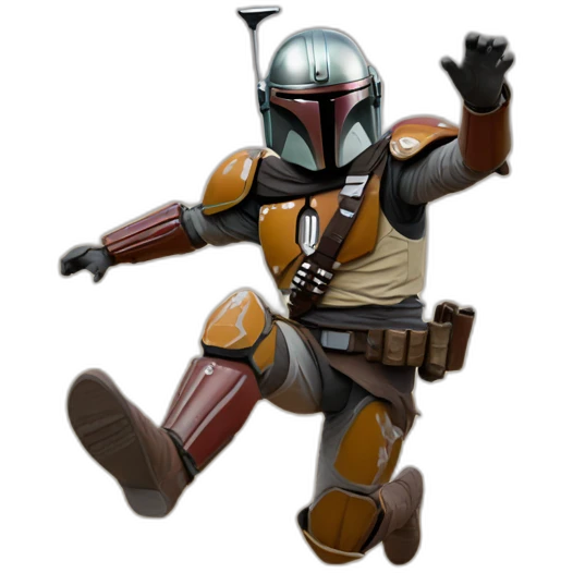 mandalorian jumping of the ground emoji