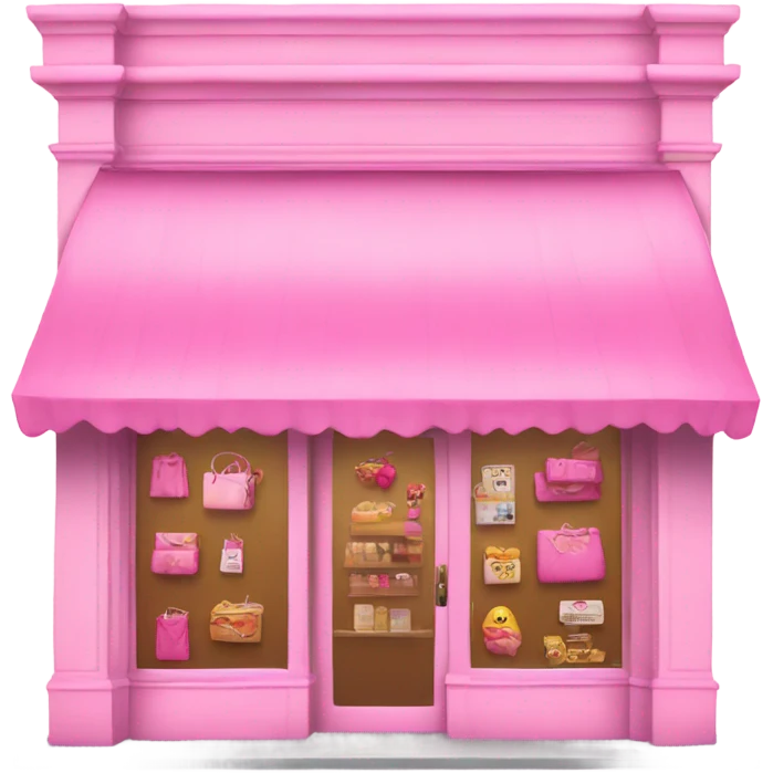 highly detailed pink store front emoji