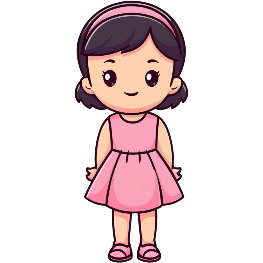 cute pink dress emoji