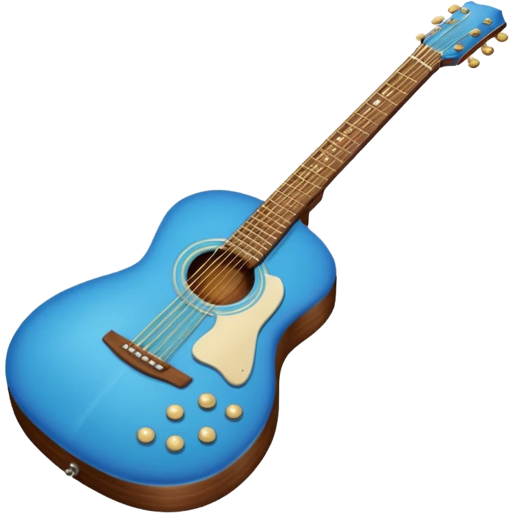 Blue guitar emoji