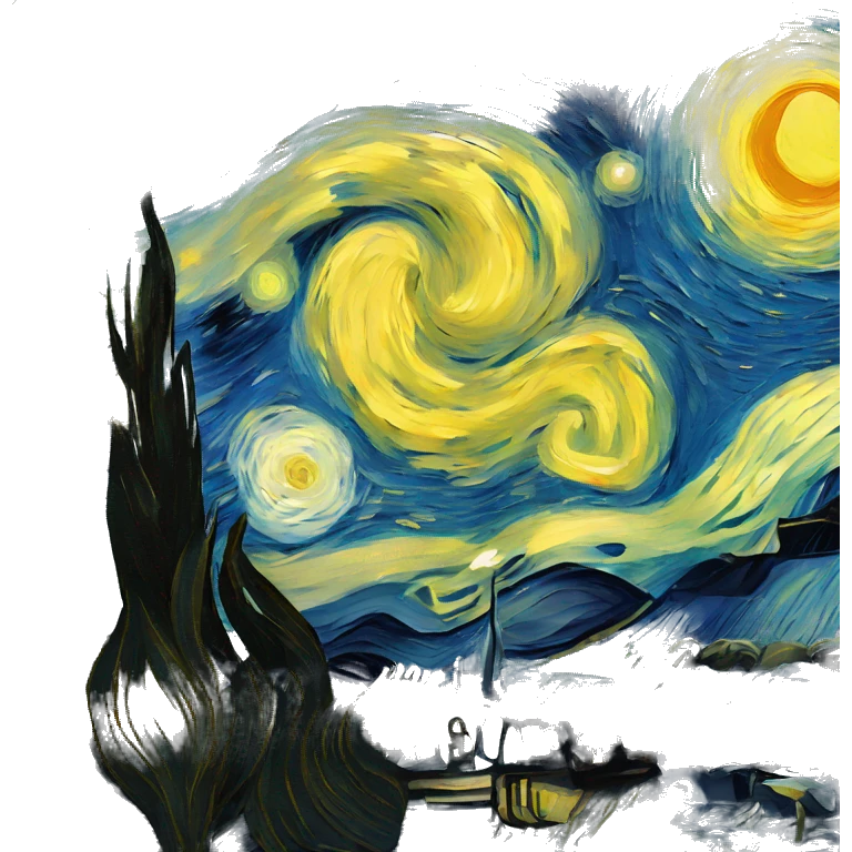 The Starry Night van gogh emoji