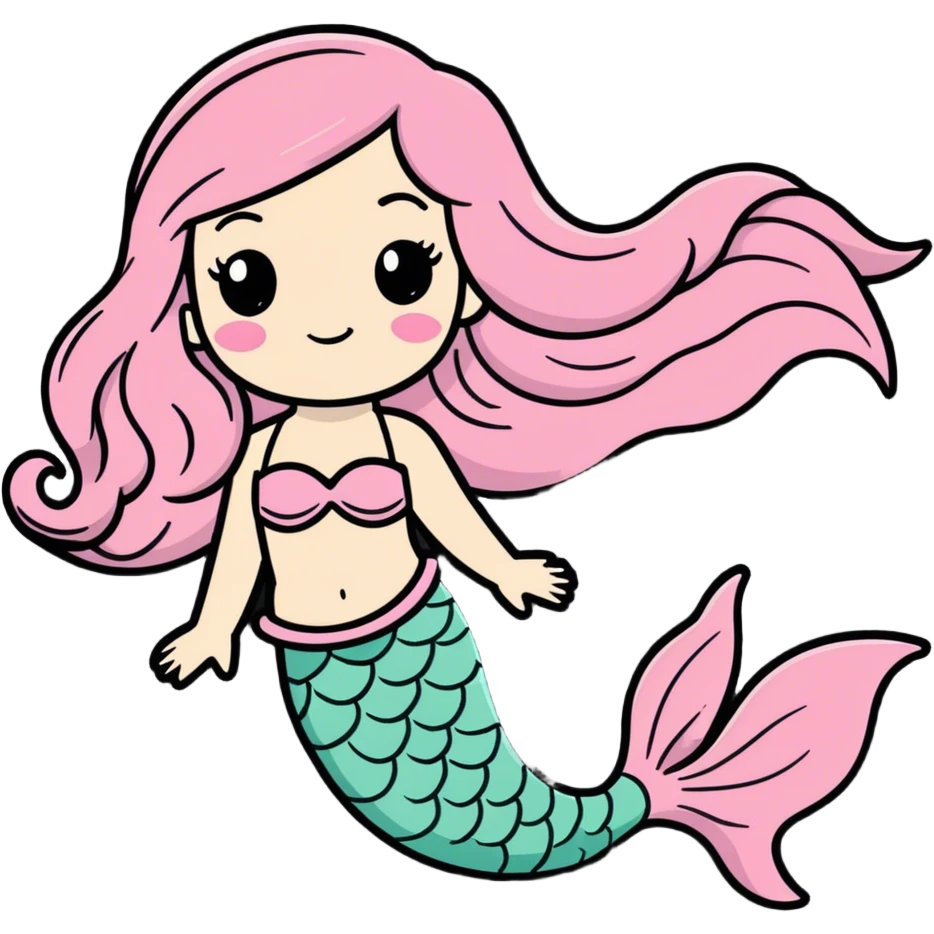 mermaid pink emoji