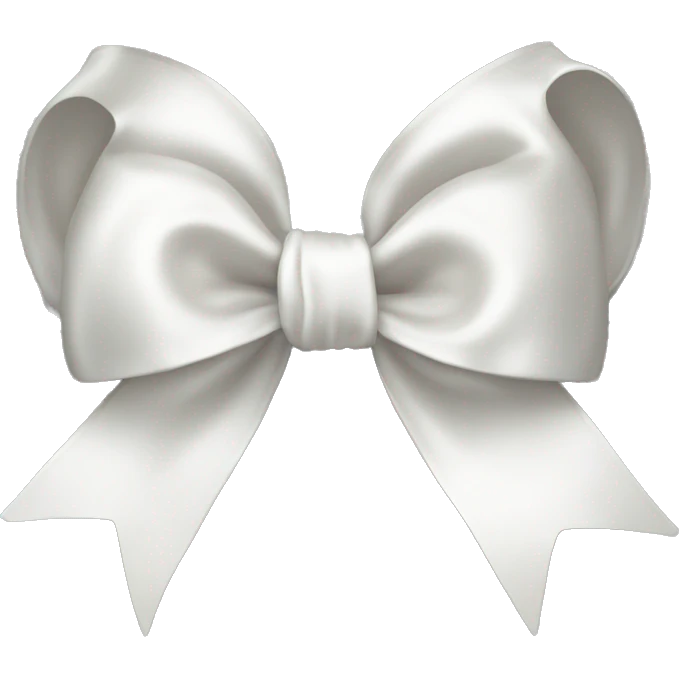 white satin bow emoji