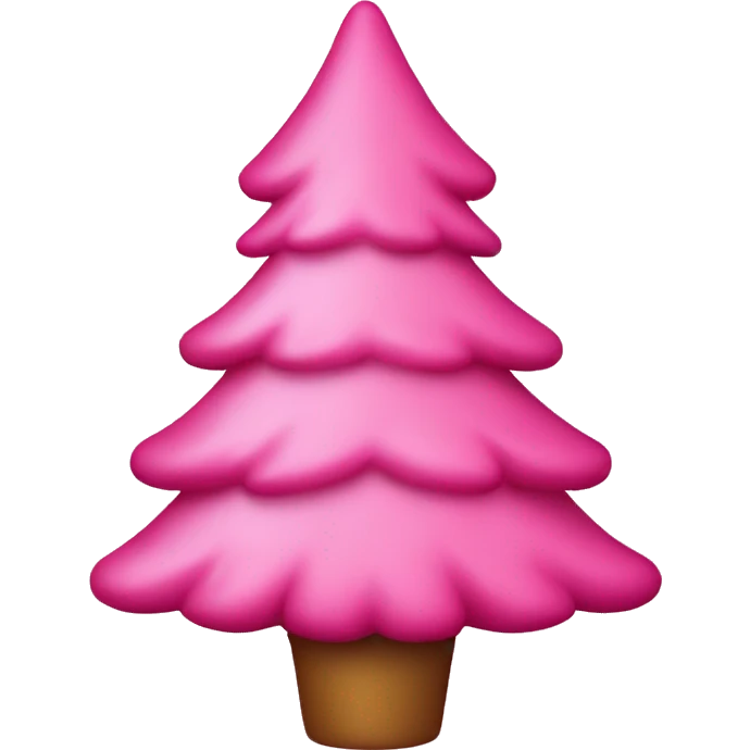 Pink Christmas tree with decoration  emoji