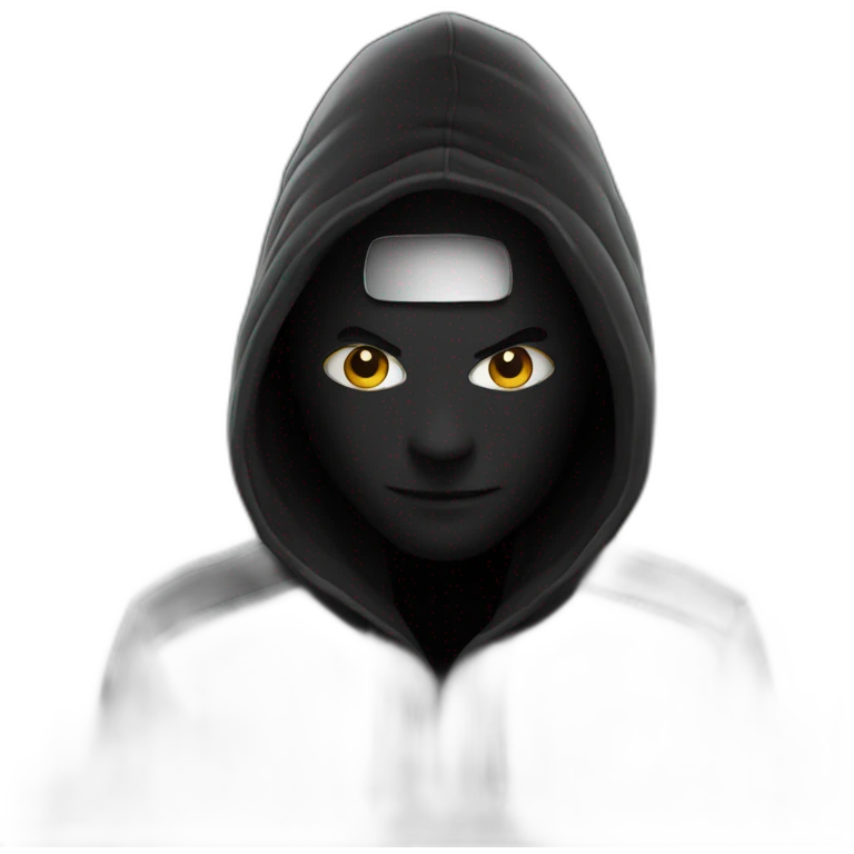 hacker hoodie black+ emoji