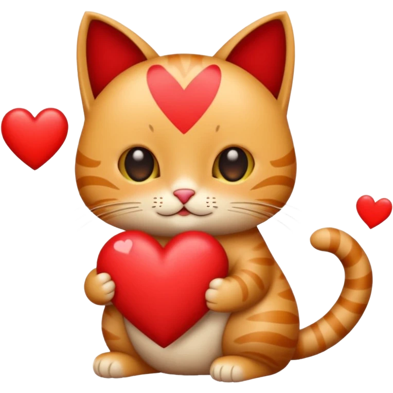 creame un gatito con un corazon emoji