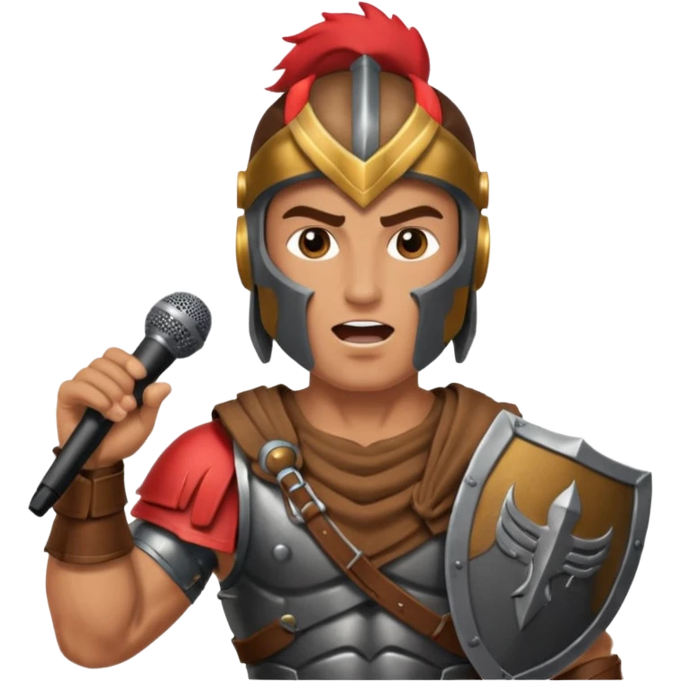 spartan singing with micro emoji