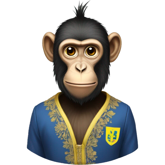 Ukrainian-Monkey. crested head, long whiskers  emoji