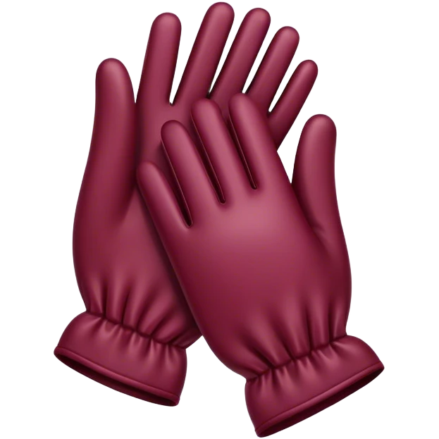 burgundy gloves emoji