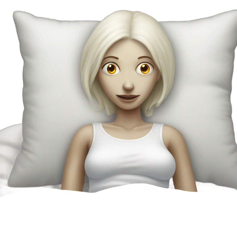 White alien woman laying on the bed emoji