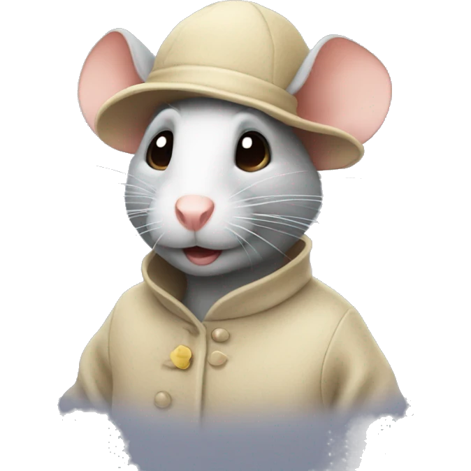 Rat with bonnet  emoji