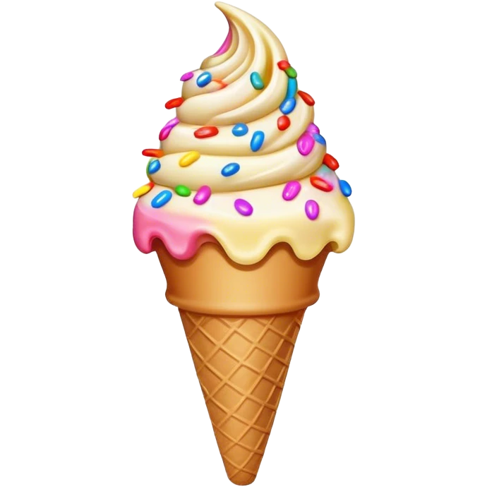 a melting ice cream cone emoji