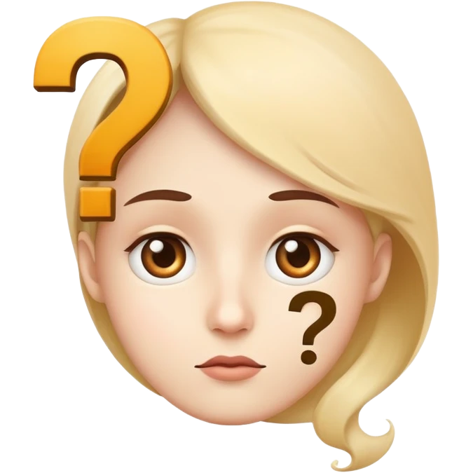 curious face with a question mark emoji