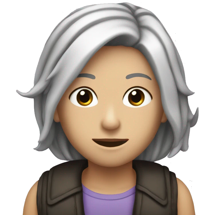 Tiburon lila con lineas negras emoji