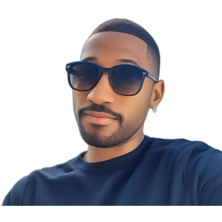 solo beach day with shades emoji