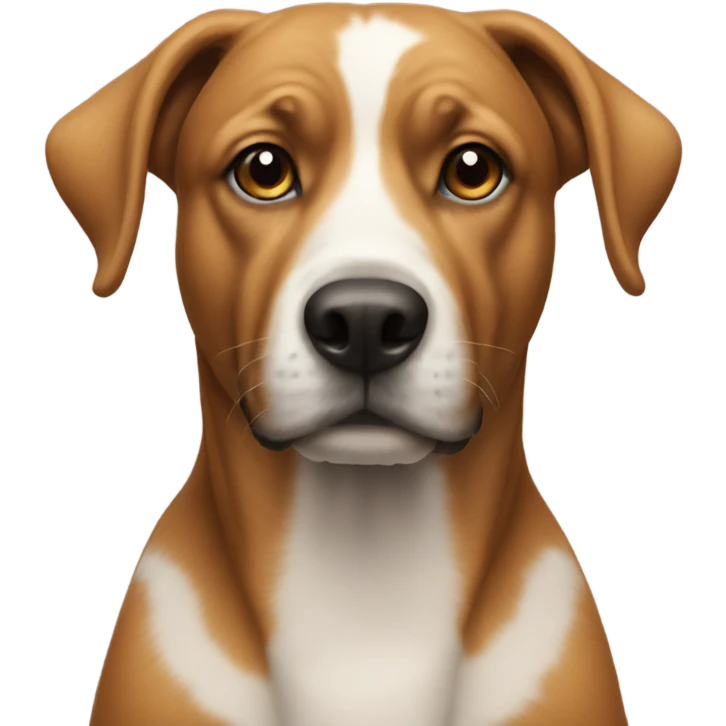 realistic dog gazing forward emoji