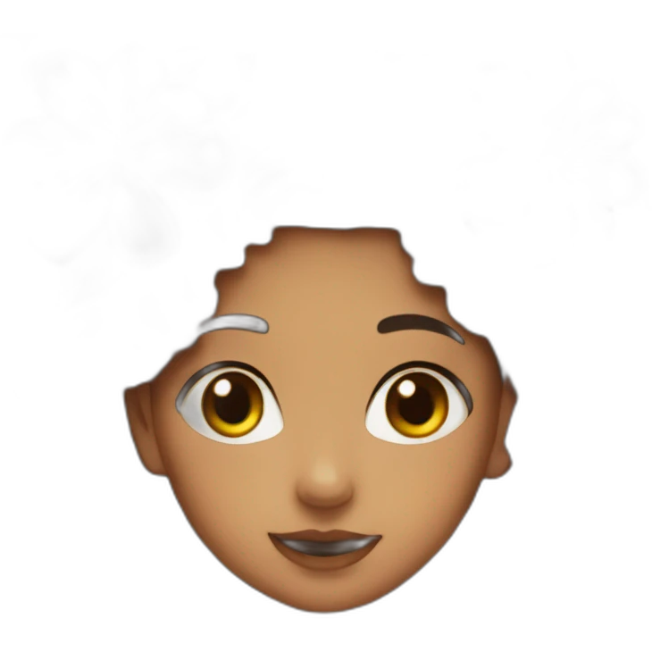 a hijibi girl with a flower crown emoji