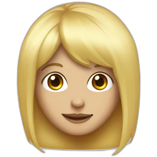 A pog with blonde wig emoji