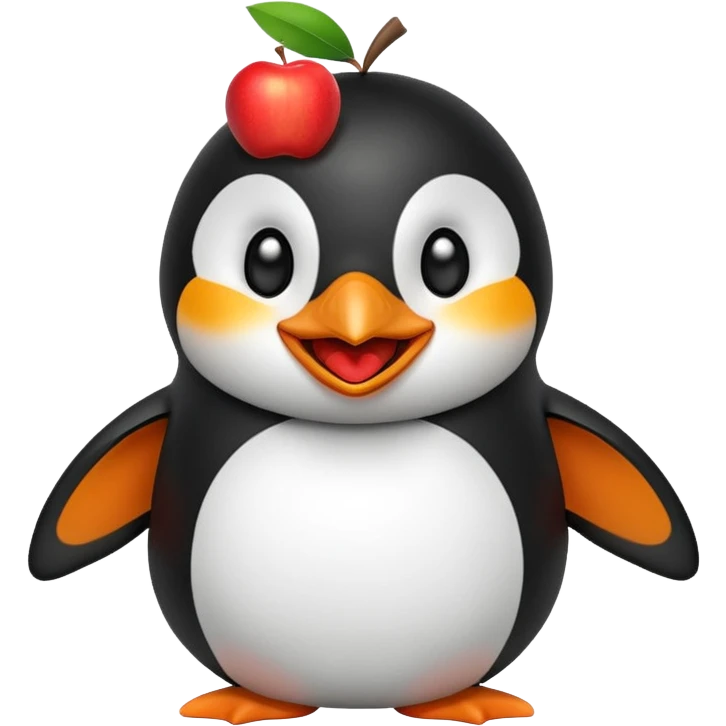 penguin apple emoji laughing emoji