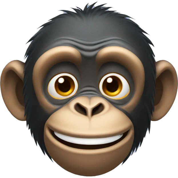 chimpancé riendo emoji
