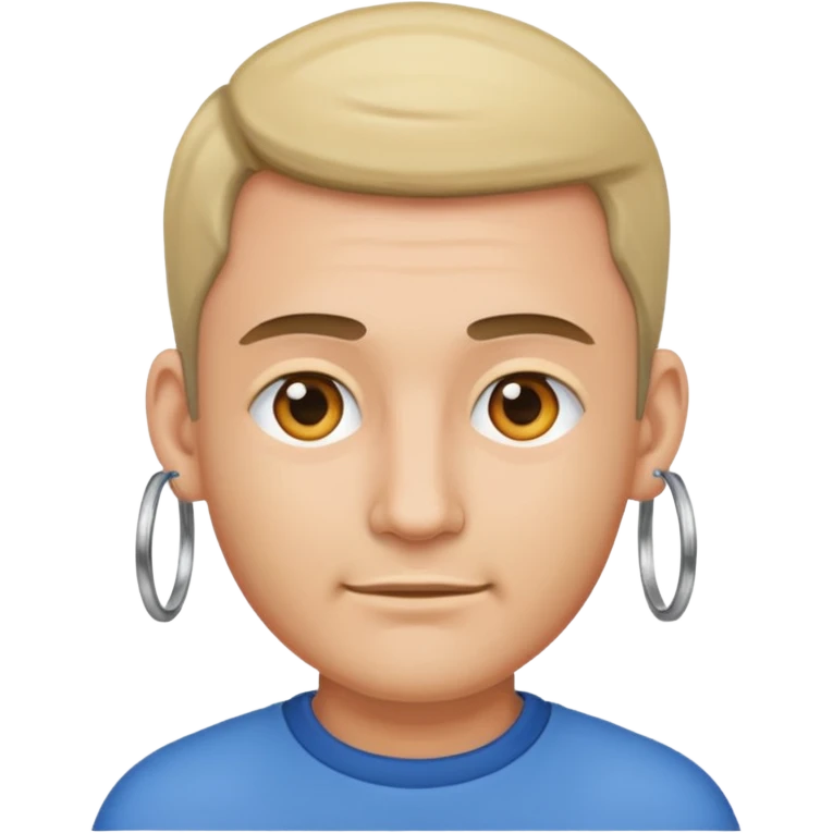 man wearing hoop earrings emoji