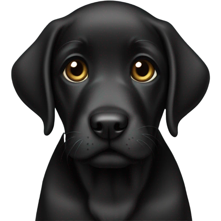 Black Labrador puppy emoji