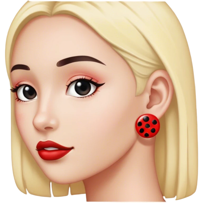 red earrings with five black spots emoji