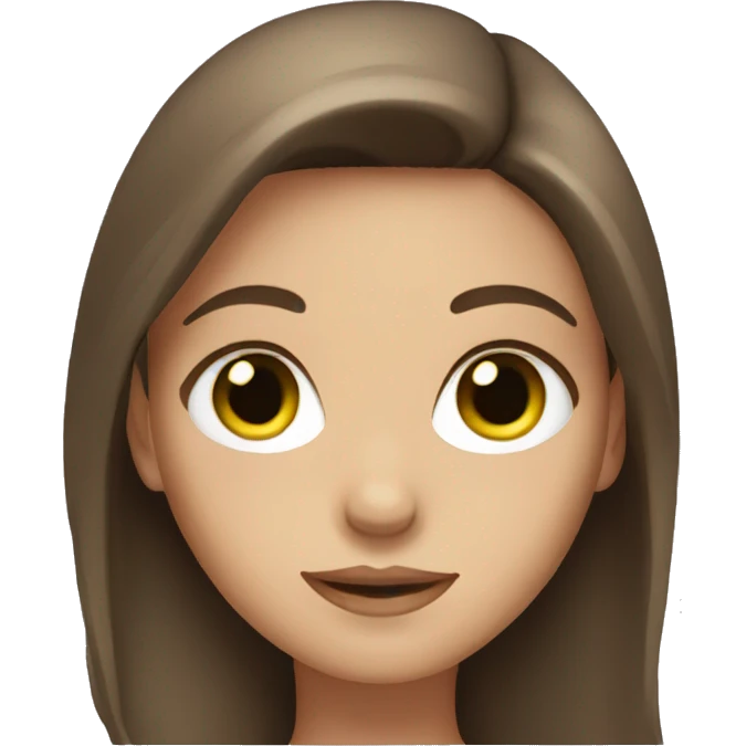 girl with brown hair green eyes  emoji
