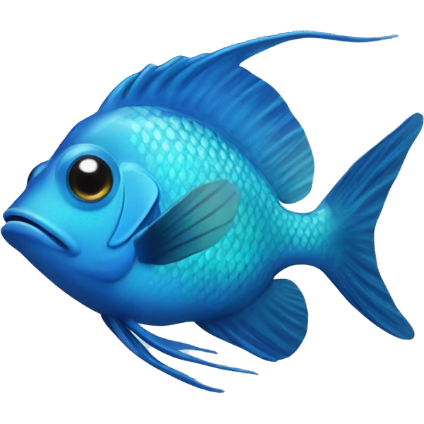 Blue reef fish emoji