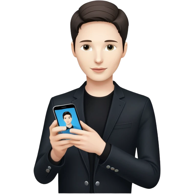 generate realistic detailed pavel durov form Telegram emoji