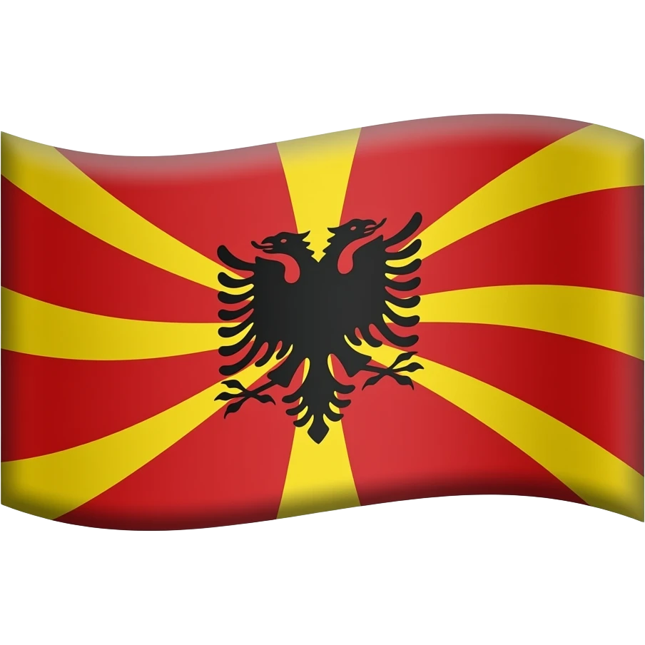 Albanische und macedonien Flagge kombinieren emoji