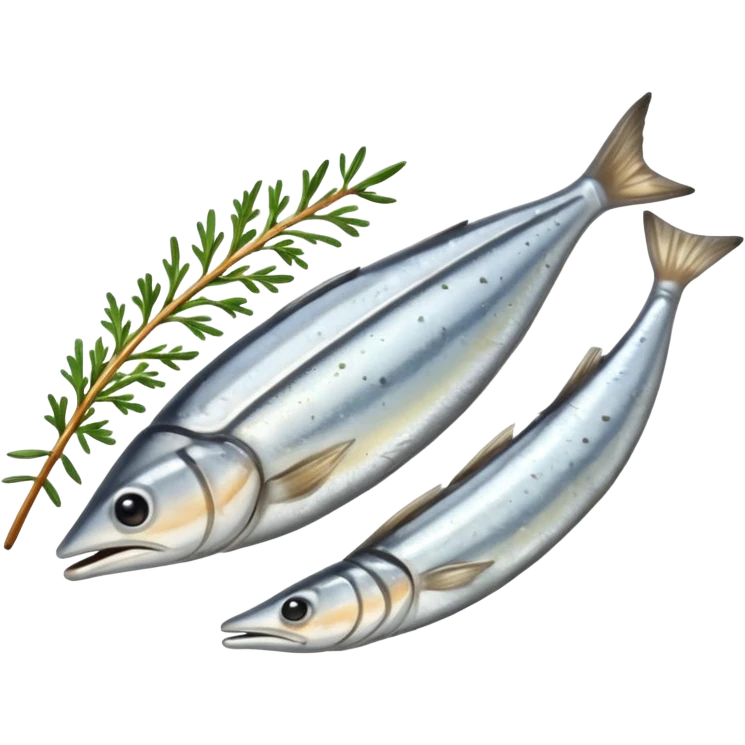 cooked anchovy with herbs emoji