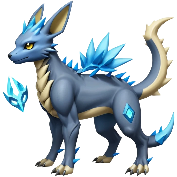 Manectric-Electrike-Lucio-Cubone-Umbreon-Marowak-Draco-Fakémon-hybrid-creature (full body), 4 legs emoji