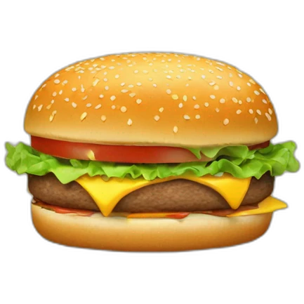burger ouvert vu de face emoji