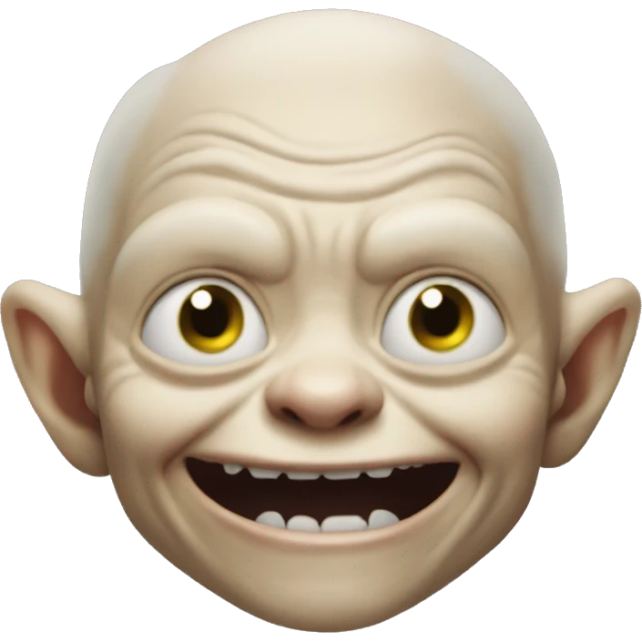 create an emoji of happy gollum emoji