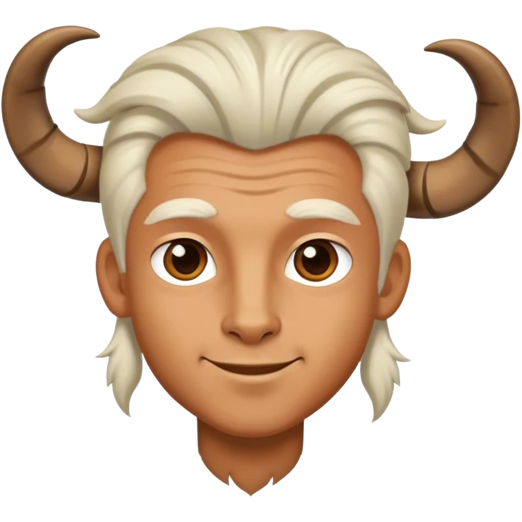 Guy with goat hair emoji