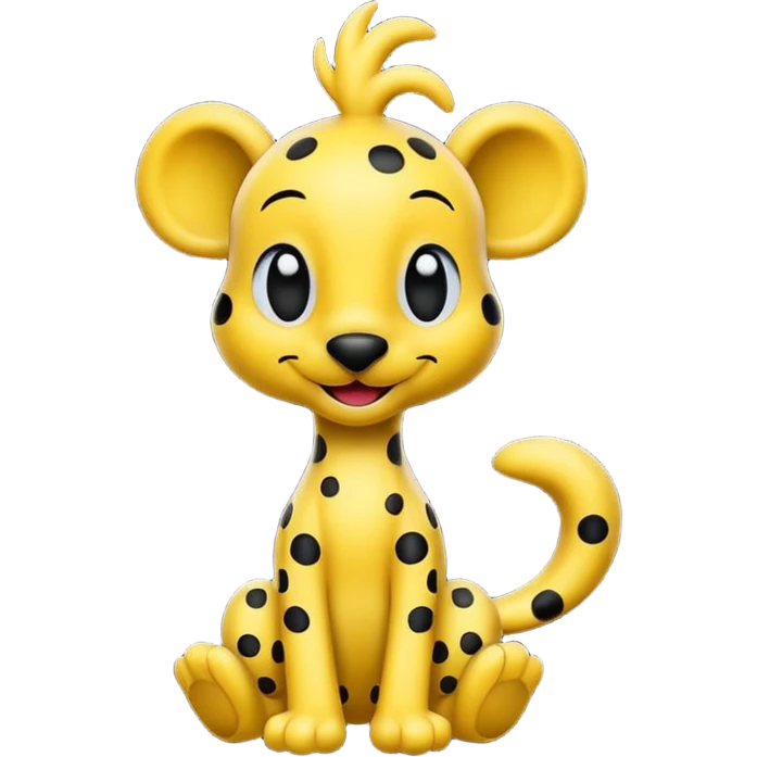 marsupilami noir avec écrit en dessous "Spunky" emoji