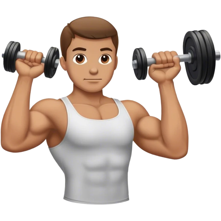 guy how to do bicep curls emoji