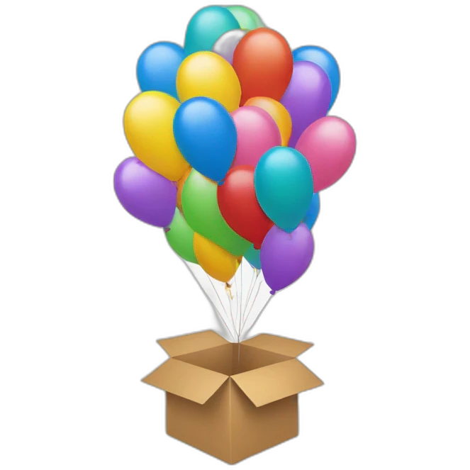 balloons from box emoji