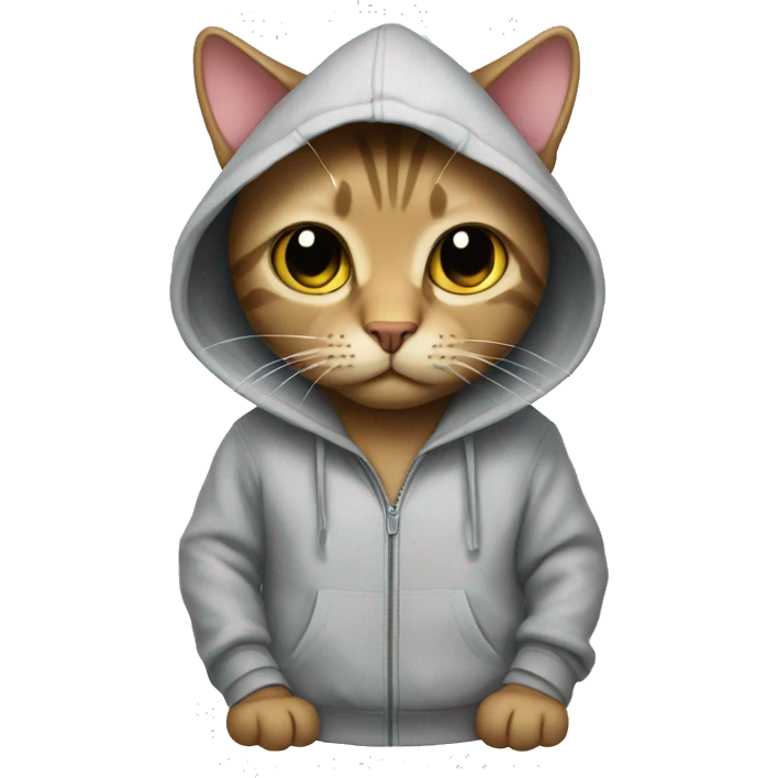 cat wearing a hoodie  emoji