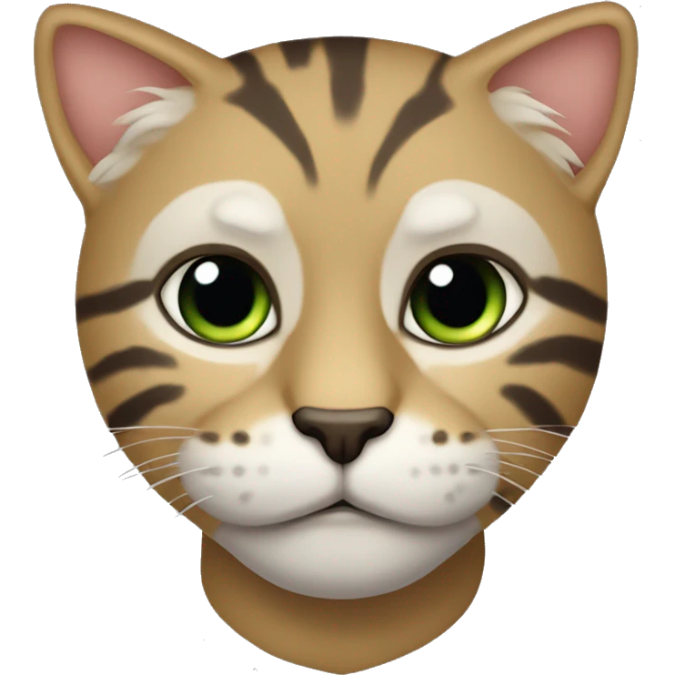 Котенок в полоску беж emoji