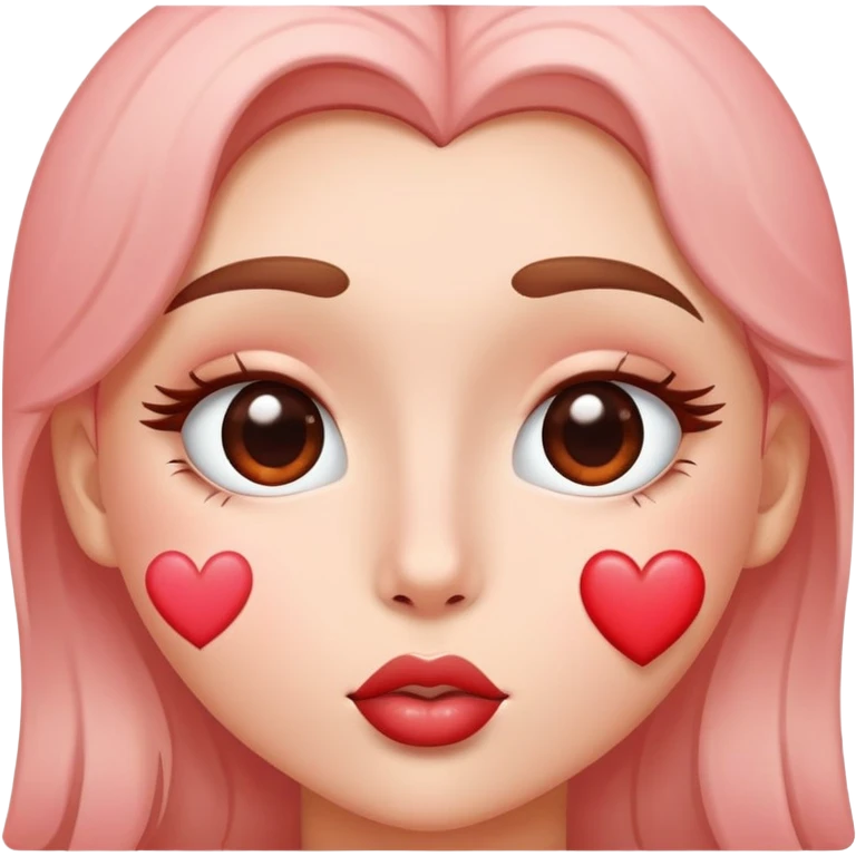 face with heart eyes and kiss mark on cheek emoji