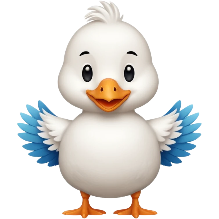 a chibi style goose character giving a thumbs up emoji