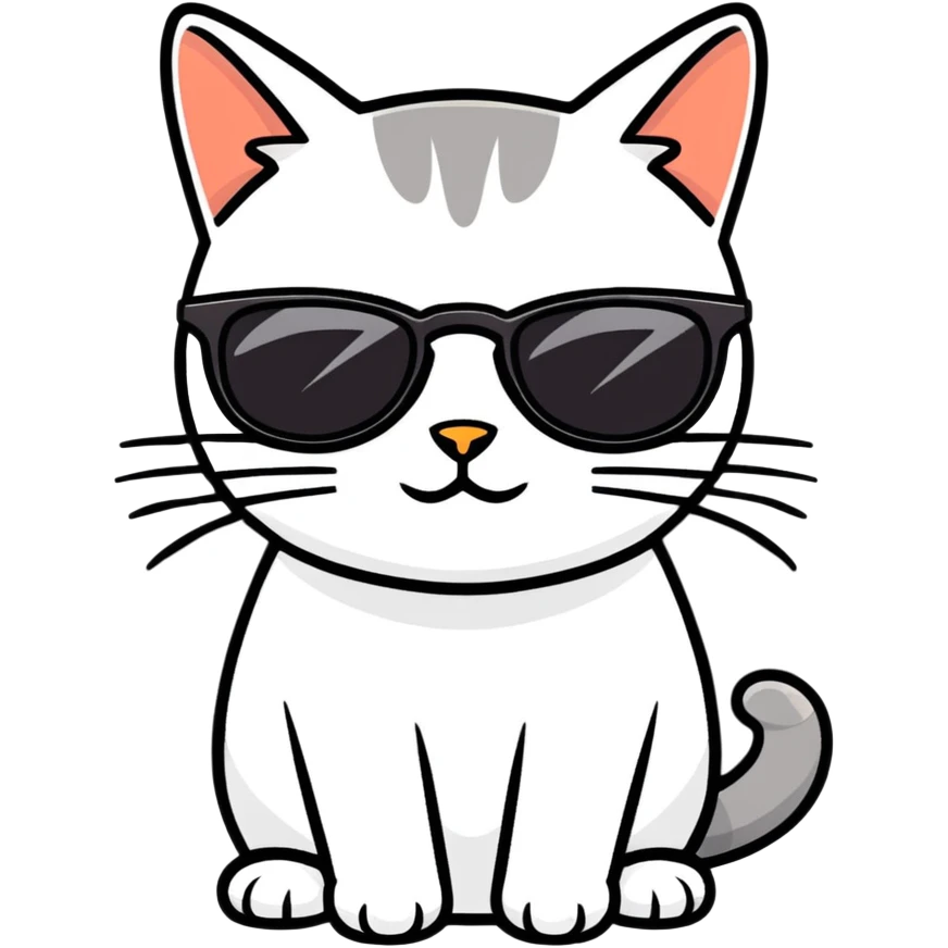 Cat with sunglasses emoji