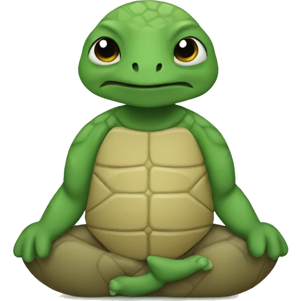 Turtle meditation  emoji