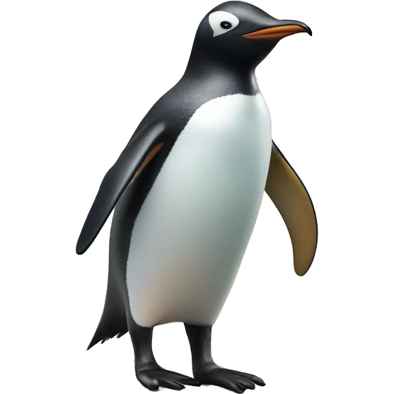 Penguin on a surfboard emoji