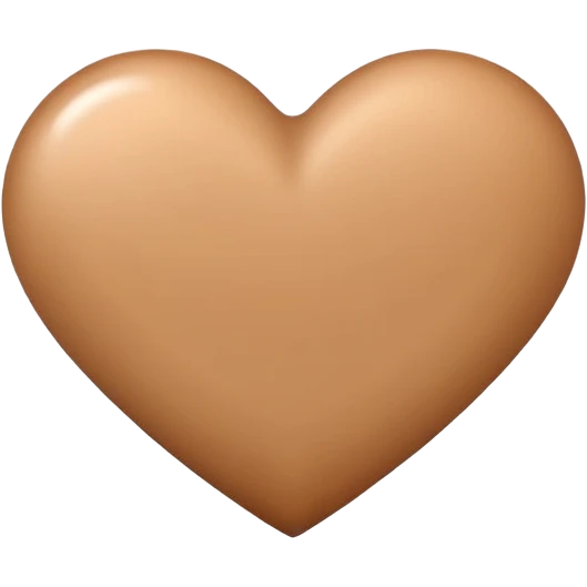 light brown heart emoji