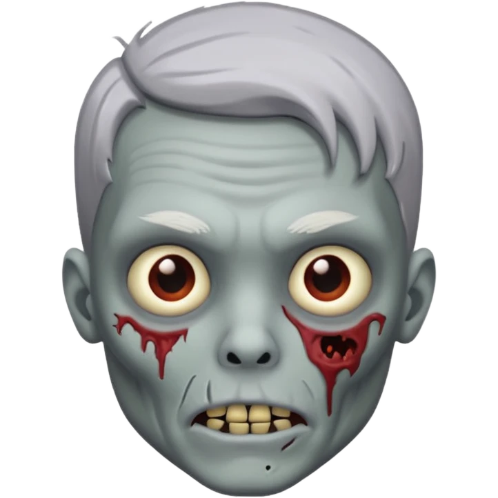 zombie boy with gray hair emoji