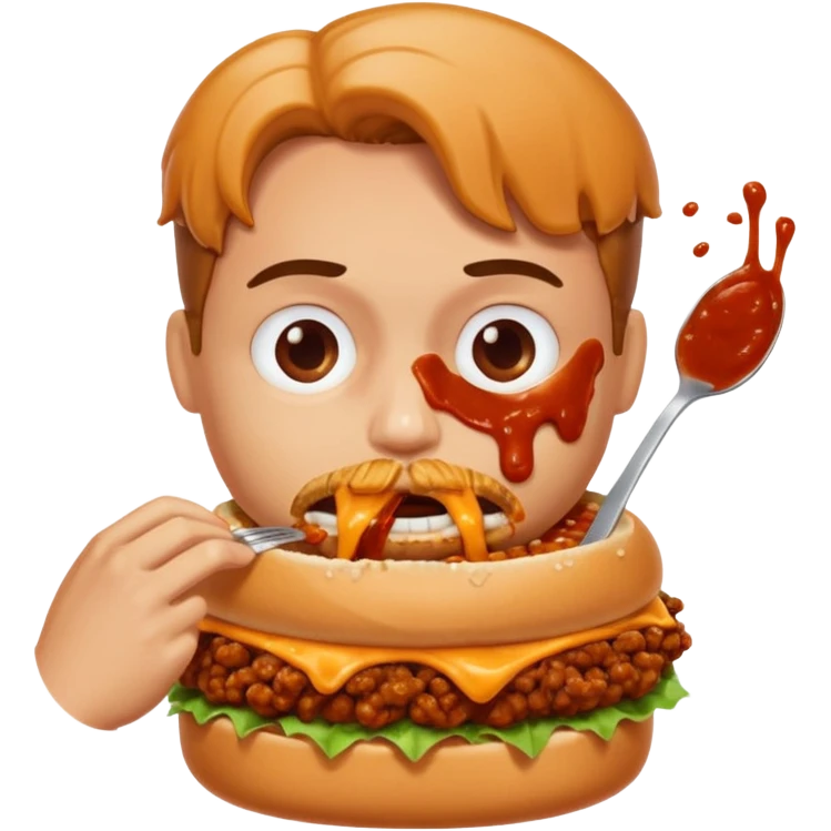 person eating sloppy joe emoji